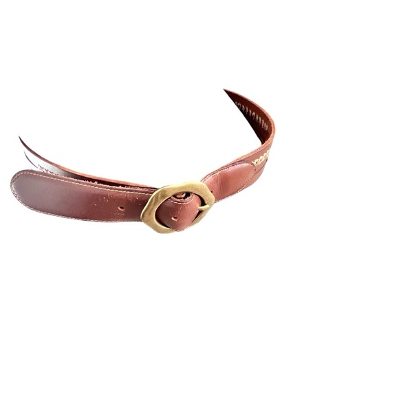 Lucky Brand Vintage Brown Woven Leather Belt Large Made in India - Picture 3 of 15